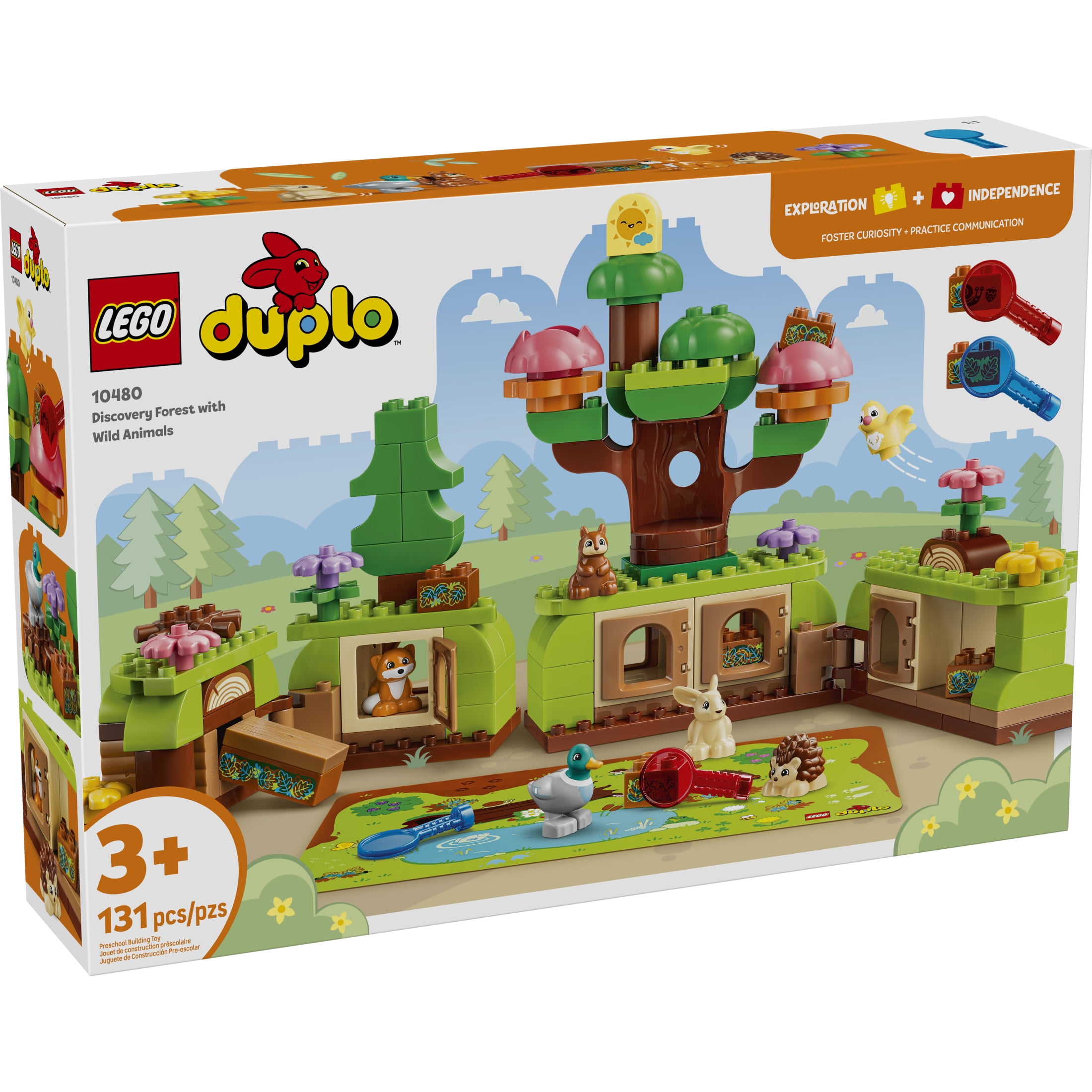 LEGO DUPLO Discovery Forest with Wild Animals - Educational Building Toy for Toddlers, Ages 3+ - Learning Toy for Boys & Girls - Gift for Birthdays - 10480