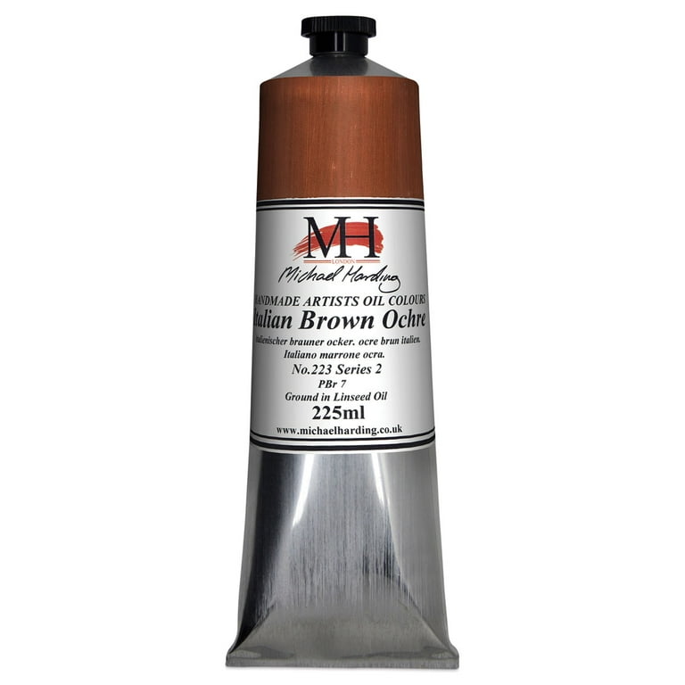 Michael Harding Artist Oil Paint - Italian Brown Ochre, 225 ml tube