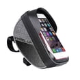 thumbnail image 1 of Bicycle Frame Bags, Waterproof Bicycle Top Tube Pouch, Touchscreen Bicycle Handbar Front Frame Bag, Phone Holder Bracket With Sun Visor For Smartphone Under 6 Inches, 1 of 7
