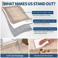 thumbnail image 4 of Washable Rugs 5x7 Geometric Bordered Solid Washable Rug – Modern Low Pile Non Shedding Carpet with TPR Non Slip Backing, Soft Neutral Floor Mat for Living Room, Bedroom & Nursery, 4 of 9