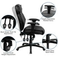 thumbnail image 6 of Flash Furniture High Back Black LeatherSoft Multifunction Executive Swivel Ergonomic Office Chair with Lumbar Support Knob with Arms, 6 of 13