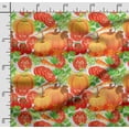 thumbnail image 2 of Soimoi Veggies Print,Cotton Cambric, Quilting Fabric Sold by The Yard 42 Inch Wide, Medium Weight Cotton Fabric, SewingSupplies,Orange, 2 of 5