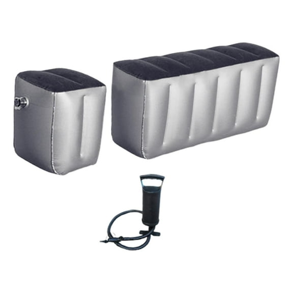 2 Pieces Car Back Seat Bed Inflatable Mattress Air Bed Cushion Soft PVC Flocking for Road Trip Travelers
