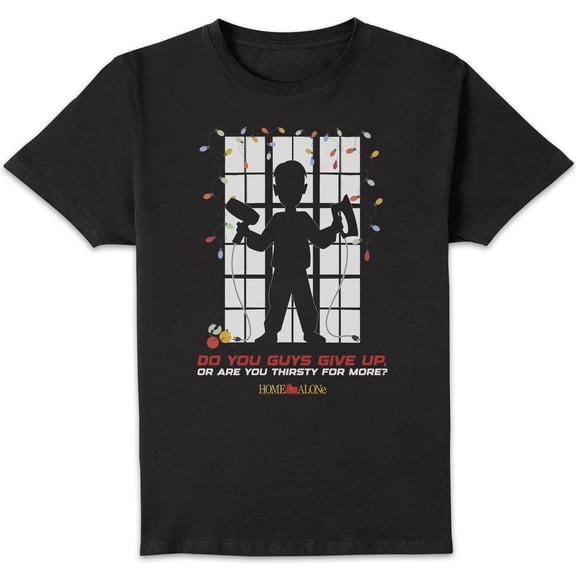 Official Home Alone Xmas Window Adults T-Shirt - Black