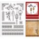 thumbnail image 1 of Sellos de goma transparentes con patrones chinos para crear tarjetas, diseños de farolillos - Sellos de papel con borde enrollable transparente, 1 of 9