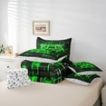 thumbnail image 6 of Homewish Chic Game Console Twin Bedding Sets 7-Piece, Black Green Cartoon Bedding Comforter Set, Teens Kids Boys Child Reversible Sheet Sets, Lightweight Room Decor, 6 of 8