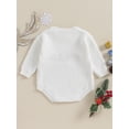 thumbnail image 5 of Newborn Baby Knit Sweater Romper 3M 6M 9M 12M 18M 24M Letter Embroidery Christmas Girls Boys Knitwear Long Sleeve Winter Bodysuit For Infant Outfits, 5 of 10