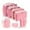 Pink, variant on Vrorvz 7 Piece Travel Storage Bag Set for Clothes Shoes and Underwear Portable Lightweight Organizer with Zipper and Handle for Luggage Makeup and Digital Accessories