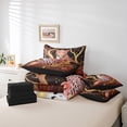 thumbnail image 4 of Erosebridal Cheetah Bedding Sets Twin Size, Twinkling Stars Comforter Sets with Sheets, Orange Black Decor, 4 of 5