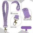 thumbnail image 3 of 3 piezas Correa de muñeca para teléfono móvil Cordón Pulsera con pestañas de sujeción para teléfono Llavero de pulsera para smartphone hecho a mano Correa universal Soporte para llavero Conexión, 3 of 5
