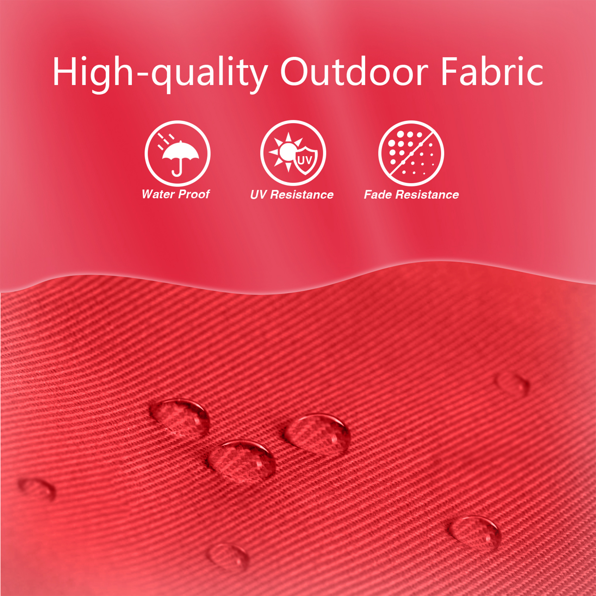 Abble Outdoor 10ft Patio Umbrella with Crank and Tilt - Red
