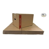 10 - Pack Medium Cardboard Moving Boxes 18x14x12 32 ECT With Handles