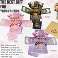 thumbnail image 6 of SwiftPulse Surprise Pop Up Happy Birthday Cards, Lovely 3D Birthday Card for Adults and Kids with Envelopes, Unique Design Handmade Foldable Greeting Cards for Daughter, Son, Mom, Dad, Friend（Pink）, 6 of 8