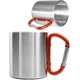 thumbnail image 2 of Taza para uso en exteriores Rojo Verde Taza para acampar 220 ml Con mango de mosquetón de acero inoxidable, 2 of 5