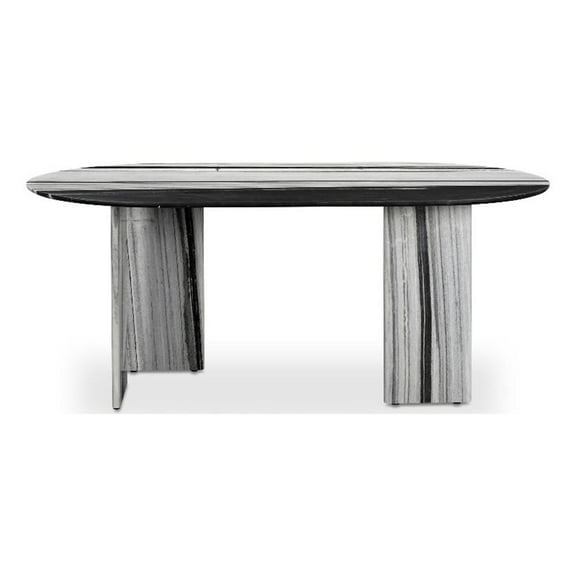 Moe's Home Collection Celia Oval Dining Table Panda Marble Stone Dining Tables