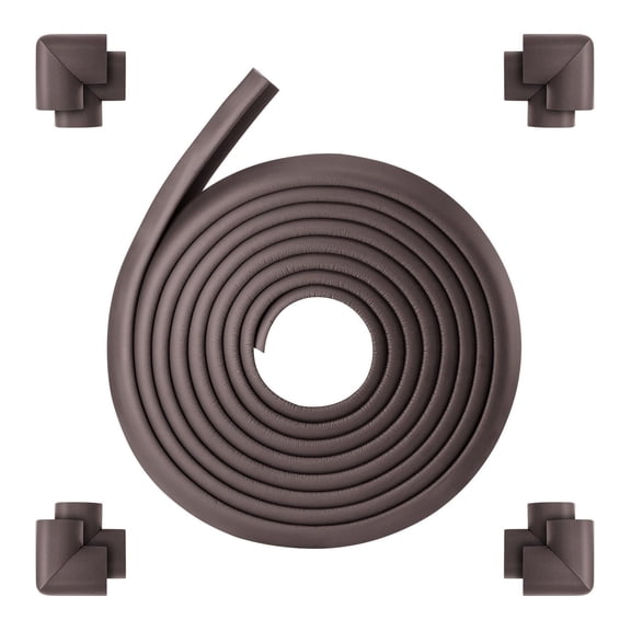 Baby Proofing Edge Corner Protector 18 ft Edge Cushion 8 Corner Pads Soft NBR Foam 3M Adhesive Child Proof Table Safety Bumper Guards Easy Installation Furniture Fireplace Protection