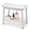 White, variant on Bekvem Waterproof HDPE Shower Bench with Handle, Shelf and Adjustable Feet, White, Small