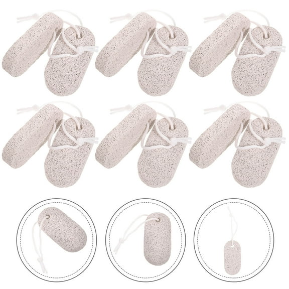 LABSERRON 12Pcs Volcanic Stone Grinder Stones for Hamster Chew Toys Light Grey 3.5x1.8x0.6in