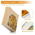 thumbnail image 3 of Ryvnso Moroccan Yellow Floral Acrylic Napkin Holder Table Kitchen Paper Tissue Organization, 3 of 7