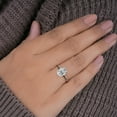 thumbnail image 4 of Cora Jewellery 2.75 CT Oval Moissanite Engagement Ring, 10x8MM Oval Solitaire Ring For Women, 18K White Gold, 9.5 US, Pack of 1, 4 of 9