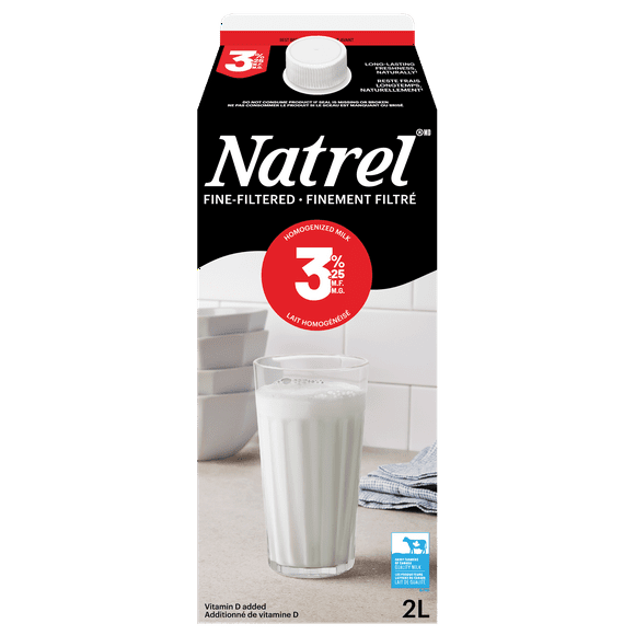 Natrel Fine-filtered 3.25% Homogenized Milk, 2 L