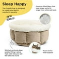 thumbnail image 2 of Best Friends by Sheri Cuddle Cup Ilan Cozy Microfiber Cat and Dog Bed in Standard Wheat, 2 of 6