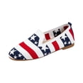 thumbnail image 3 of American Flag Print Flat Shoes for Women Slip on Sneakers Classic Mesh Loafers EVA Sole Breathable Shoes, 3 of 6