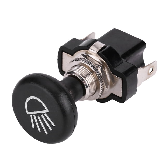 Interruptor de luz, faro de coche de 12 V, interruptor de empuje para faros delanteros, interruptor de luz de tracción, rendimiento finamente sintonizado