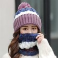 thumbnail image 5 of Winter Fashion Warm Elastic Soft Ear Protection Knitted Scarf Hat Fleece Lined Beanie Hat, 5 of 5
