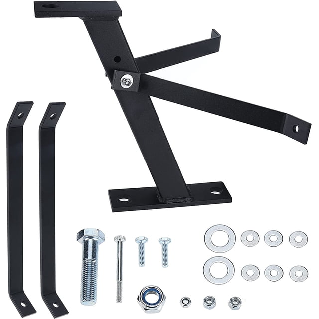 Yaegoo Lawn Mower Hitch, Garden Tractor Trailer Hitch Receiver Solid Iron Construction - Black
