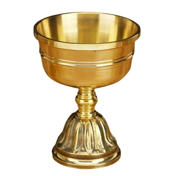 GROWTH TANK Brass Candle Cup Butter Candle Light Holder for Weddings Home Parties Decoration 9x12cm