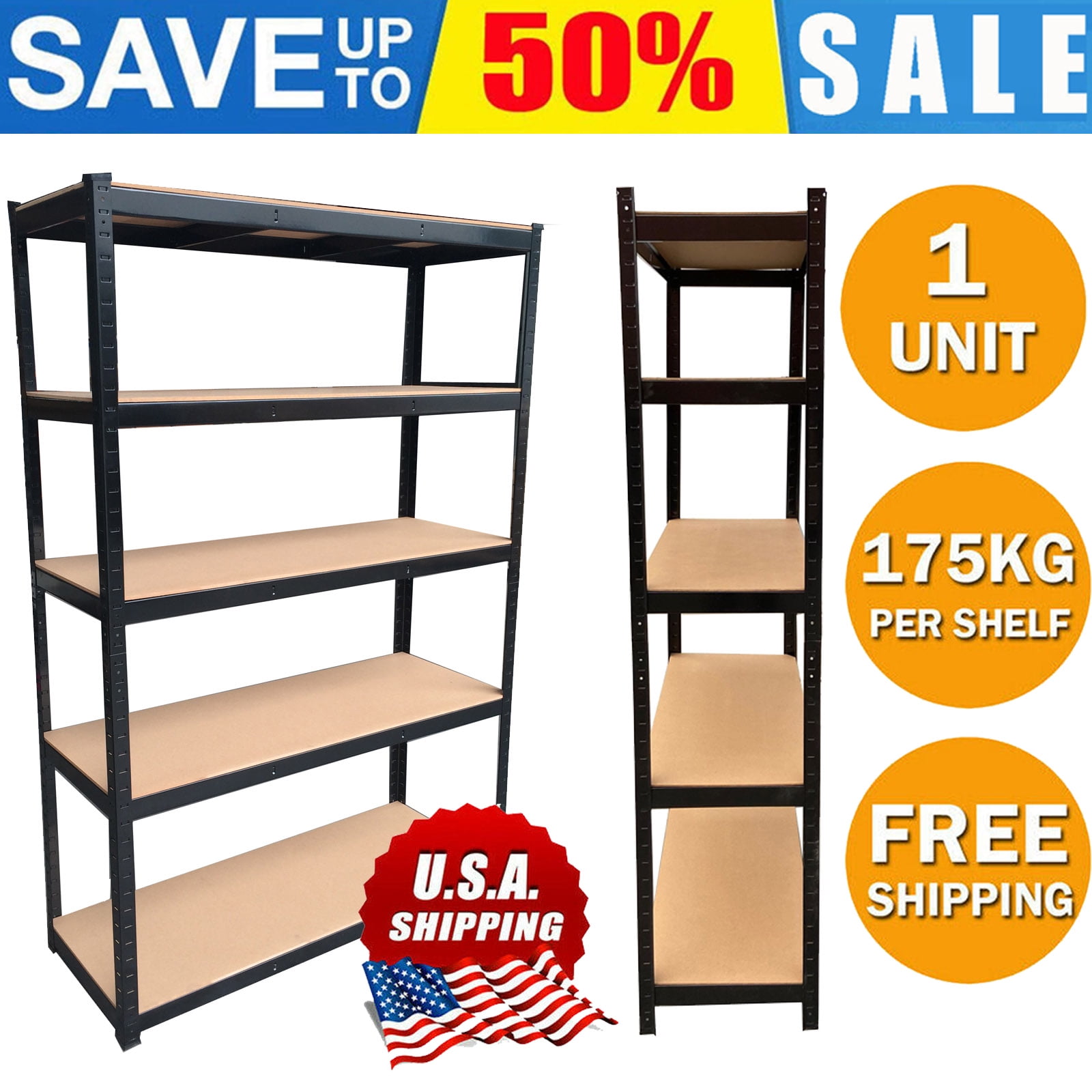Dayplus Shelving Units for Storage Garage 5 Tier Heavy Duty Racking