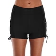 thumbnail image 1 of UANWENN Women High Waisted Drawstring Swim Shorts Ruched Swimsuit Bottoms Girls Board Shorts Size 16 Swim Shorts Bathing Suit for Women Short and Top Set Women Conservative Swimsuits for Women with, 1 of 3