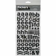 American Crafts Thickers Foam Letter Stickers, Subway Black