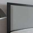 thumbnail image 5 of Merrick Lane Queen Size Headboard Light Gray Fabric Upholstered Headboard With Metal Frame and Adjustable Rail Slots, 5 of 12