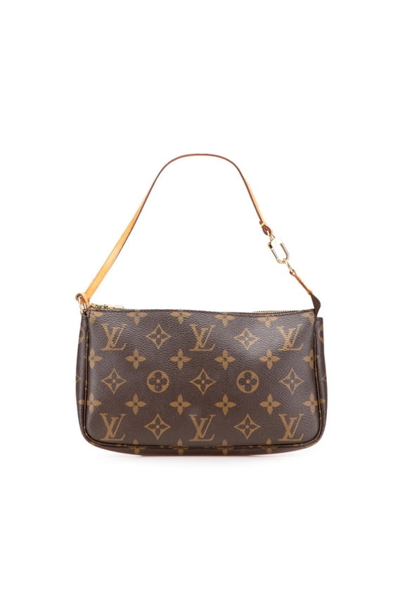 Pre-Owned Louis Vuitton Monogram Pochette Accessory Pouch M51980 Brown Leather... (Fair)