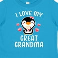 thumbnail image 4 of Inktastic I Love My Great Grandma with Cute Penguin and Hearts Girls Toddler T-Shirt, 4 of 5