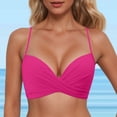 thumbnail image 2 of MKLEKYY Trajes De Baño Mujer 2 Piezas Women Back Stainless Steel Hooks Swimwear Tops Underwire Full Coverage Bikini Top Push Up Swim Crop Top Tie Back Bathing Suit Tops, 2 of 5