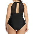 thumbnail image 5 of Plus Size Swimsuit Women One Piece Swimsuit Tummy Control High Neck Bathing Suit Ruched Swimwear, 5 of 5