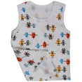 thumbnail image 2 of ToBeInStyle Boy's Pack of 4 Ultra-Soft Cotton Tank Tops - Funny Characters - 3 Years Old, 2 of 3