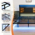 thumbnail image 5 of UBesGoo Floating Bed Frame Full Size with Storage Headboard, Metal Platform Bed with LED and Charging Station for Bedroom, Black, 5 of 10