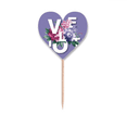 thumbnail image 1 of Violet Flowers Bloong Letters Toothpick Flags Heart Lable Cupcake Picks, 1 of 3