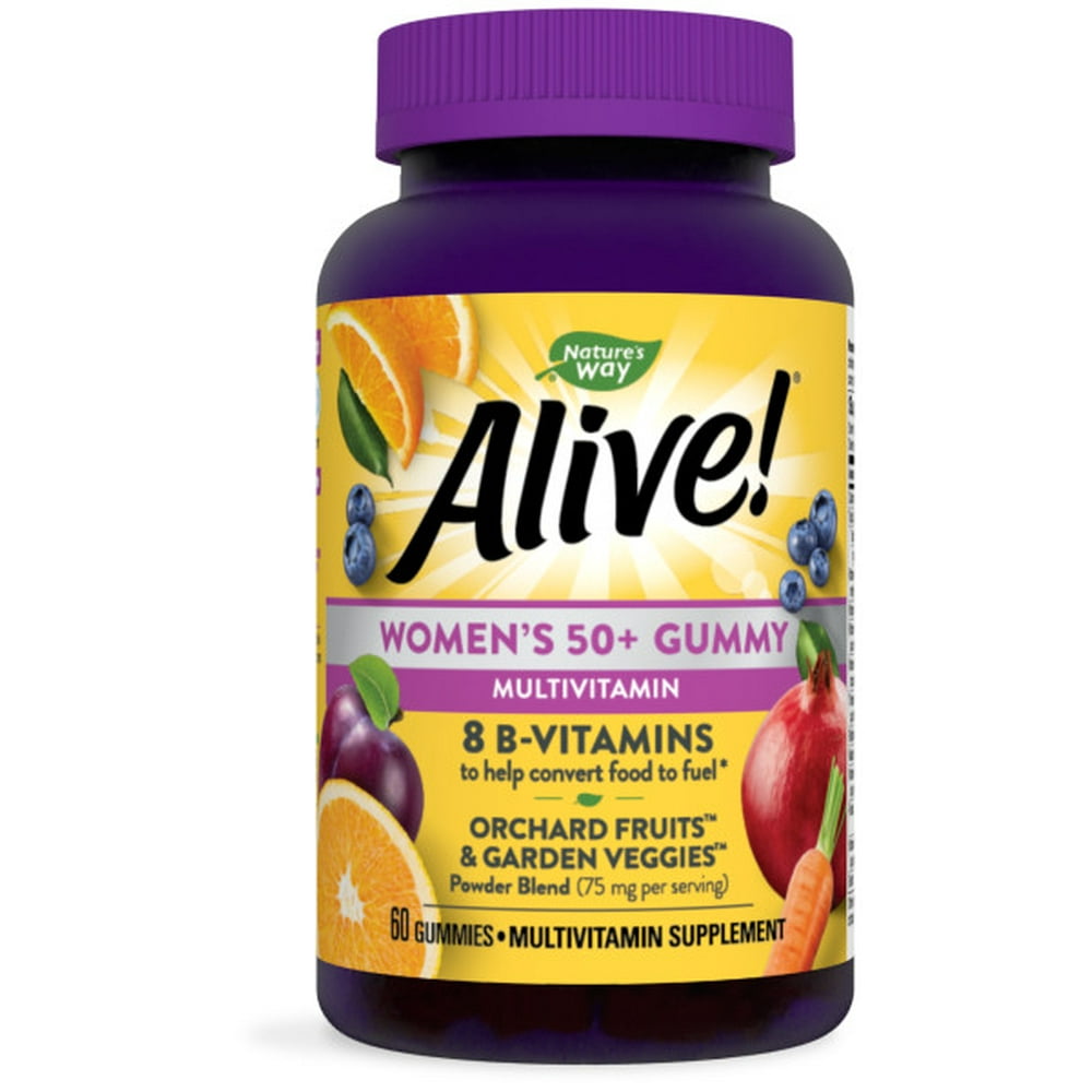 Alive! Women's 50+ Complete Multivitamin Gummy, Berry, 60 ct Walmart