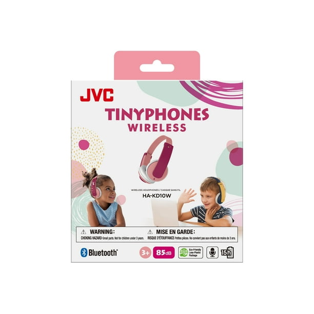 JVC - Casque Enfant Sans-fil Tinyphones avec limitateur de volume -  Rose/Mauve