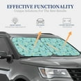 thumbnail image 7 of Picia Hawaiian Style 2 Piece Car Windshield Sun Shade Foldable | Foldable Sun Shield for Front Window Blocks UV Rays and Keeps Your Vehicle Cool-Small, 7 of 7