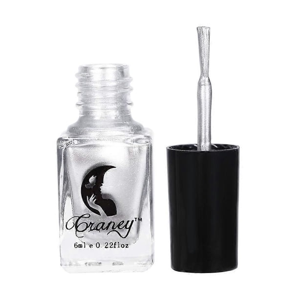 Fashion Metallic Mirror Silver Effect 6ml Nail Polish Metal Shinny Manicure Nail Art Tool #1
