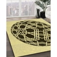 thumbnail image 2 of Ahgly Company Indoor Square Patterned Mustard Yellow Area Rugs, 6' Square, 2 of 6