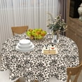 thumbnail image 3 of Boho Tablecloth Round 60 Inch Farmhouse Brown Bohemian Table Cloth Washable Vintage Floral Outdoor Tablecloth for Dining Room Kitchen Holiday Party Picnic Home Decor, 3 of 6