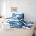 thumbnail image 4 of Erosebridal Kawaii Axolotl Bedding Twin Size, Blue Rose Bed in a Bag Twin size, Sequin Print Reversible Bed Set, Microfiber Bedroom Decorative, 7-Piece, 4 of 6