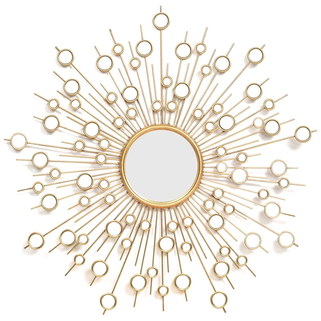 Jennifer Taylor Home Astro 39.5" Round Gold Accent Mirror
